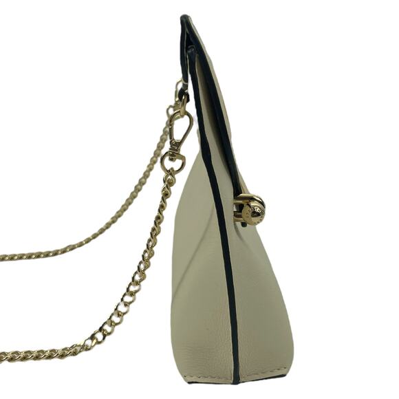 Strathberry Stylist Floral Print Crossbody Leather Clutch Bag White Gold - Picture 6 of 15